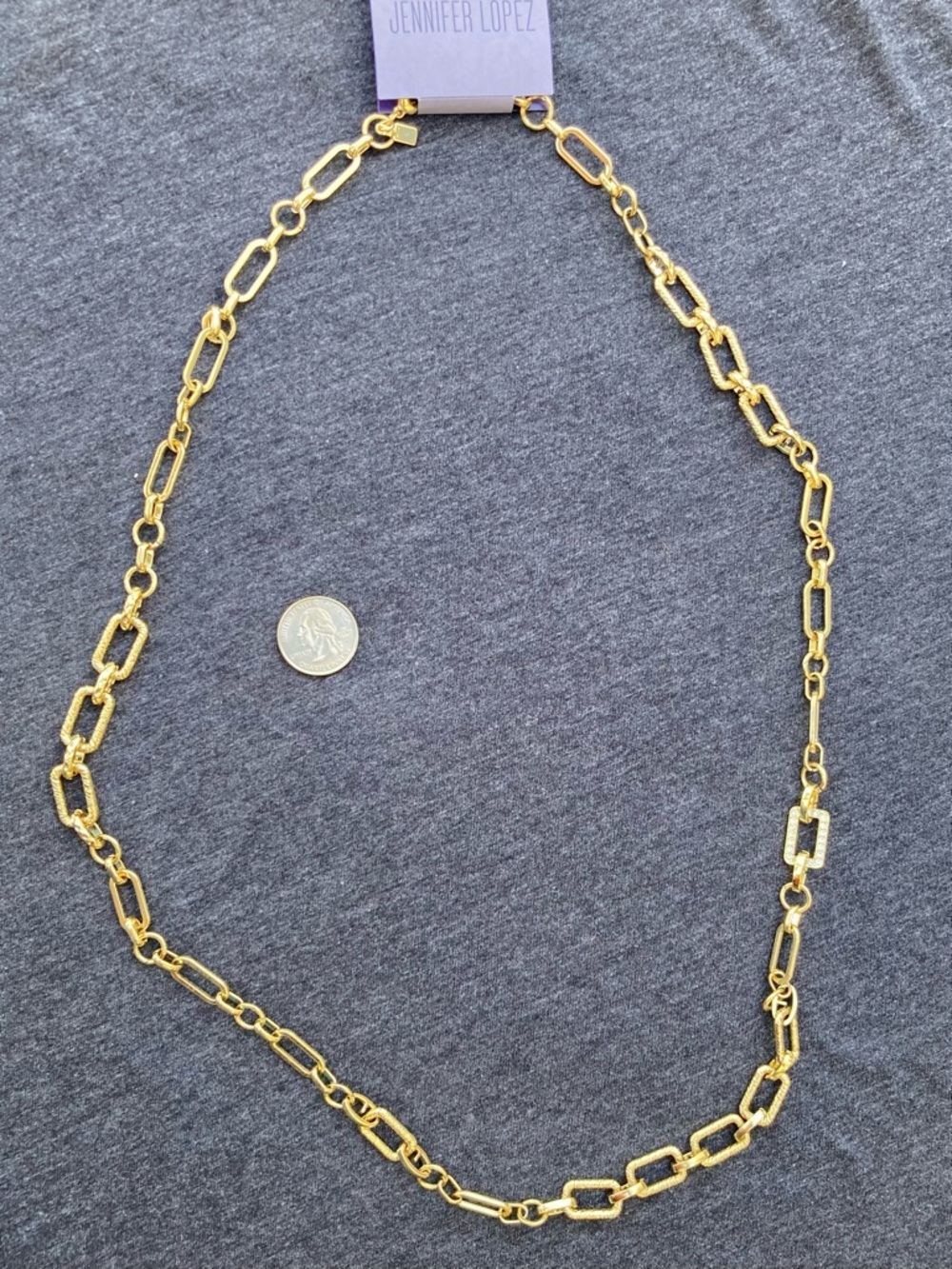 Jennifer Lopez Gold Chain Necklace